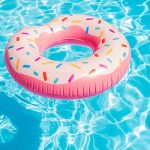 Ring floating in a pool